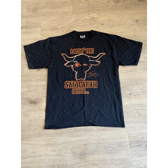 Vintage WWF The Rock Shirt Mens Size Large - Layin The Smacketh Down Roody Poo - Picture 1 of 9